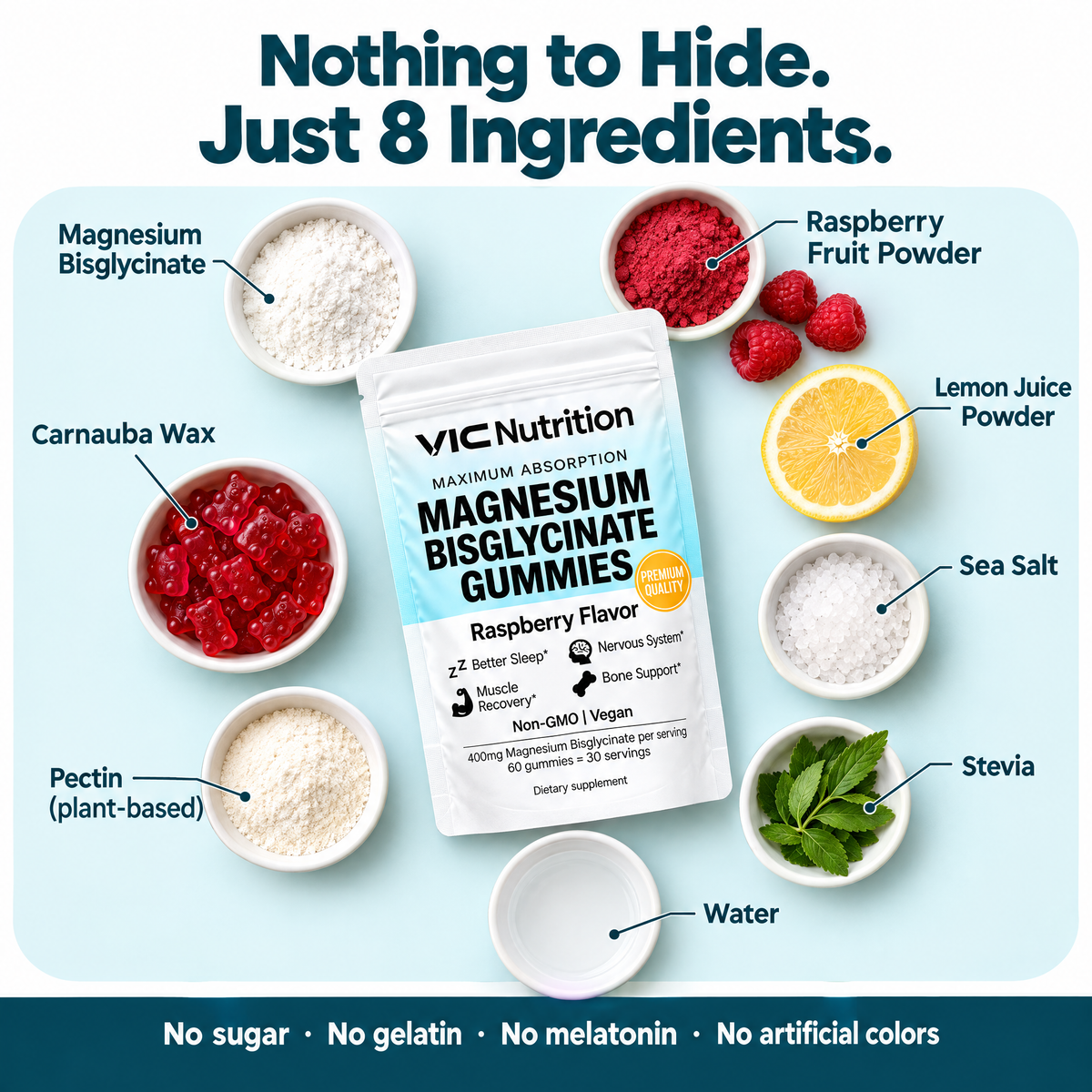VIC Nutrition Magnesium Bisglycinate Gummies
