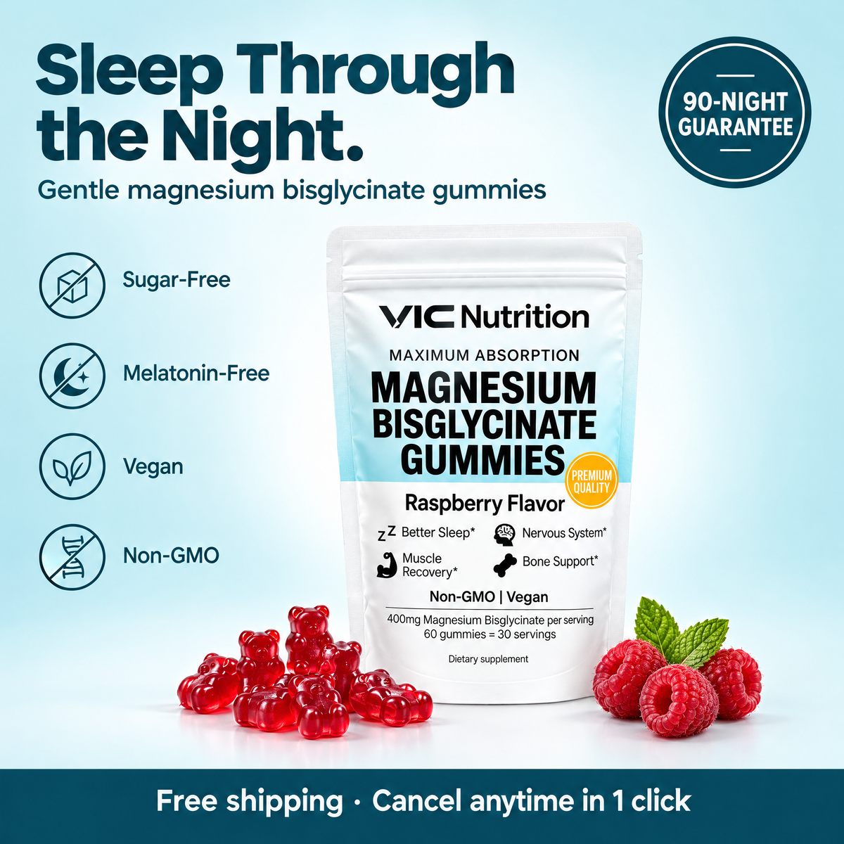 VIC Nutrition Magnesium Bisglycinate Gummies